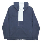 BOSS HUGO BOSS Mens Navy Blue & White Zip Up Hoodie XL Cotton Blend Casual