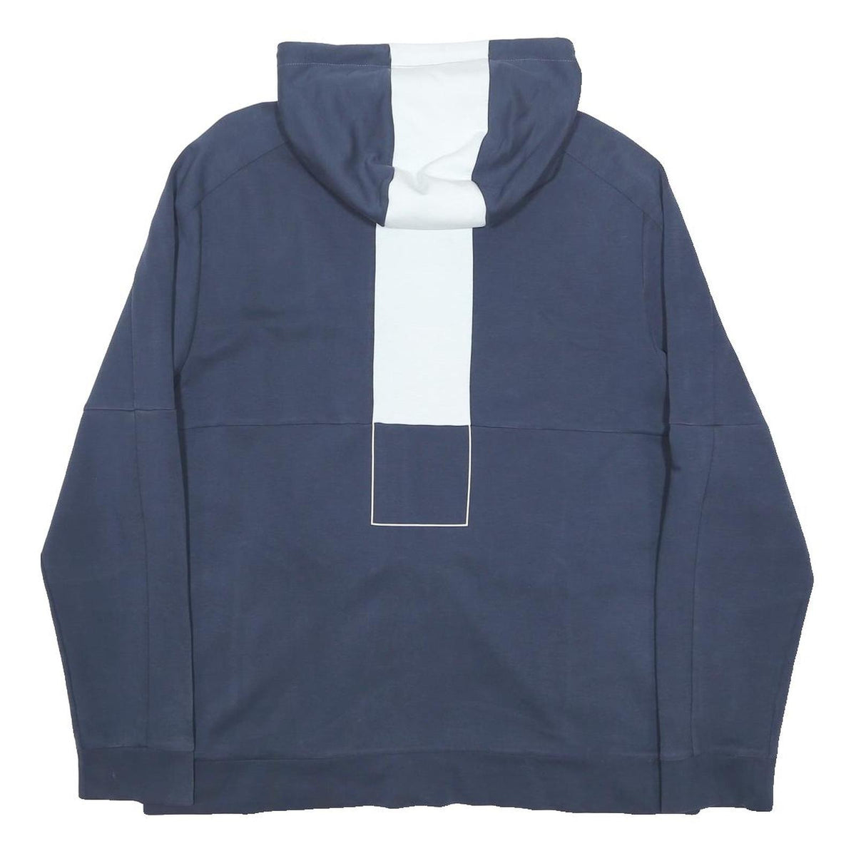 BOSS HUGO BOSS Mens Navy Blue & White Zip Up Hoodie XL Cotton Blend Casual