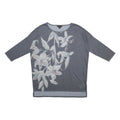 PHASE EIGHT Womens Grey Printed Top 3/4 Sleeve Round Neck UK 8 Casual