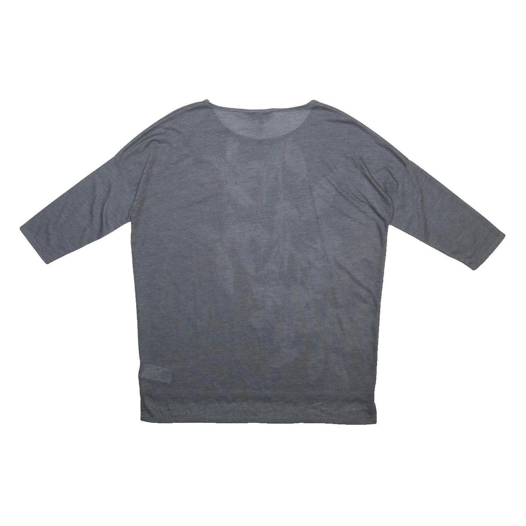 PHASE EIGHT Womens Grey Printed Top 3/4 Sleeve Round Neck UK 8 Casual