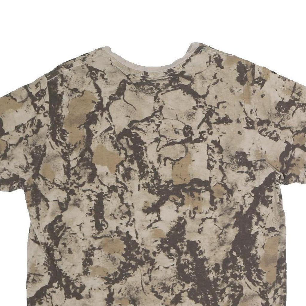 LEVI'S Mens Beige & Brown Graphic T-Shirt M Short Sleeve Crew Neck Cotton