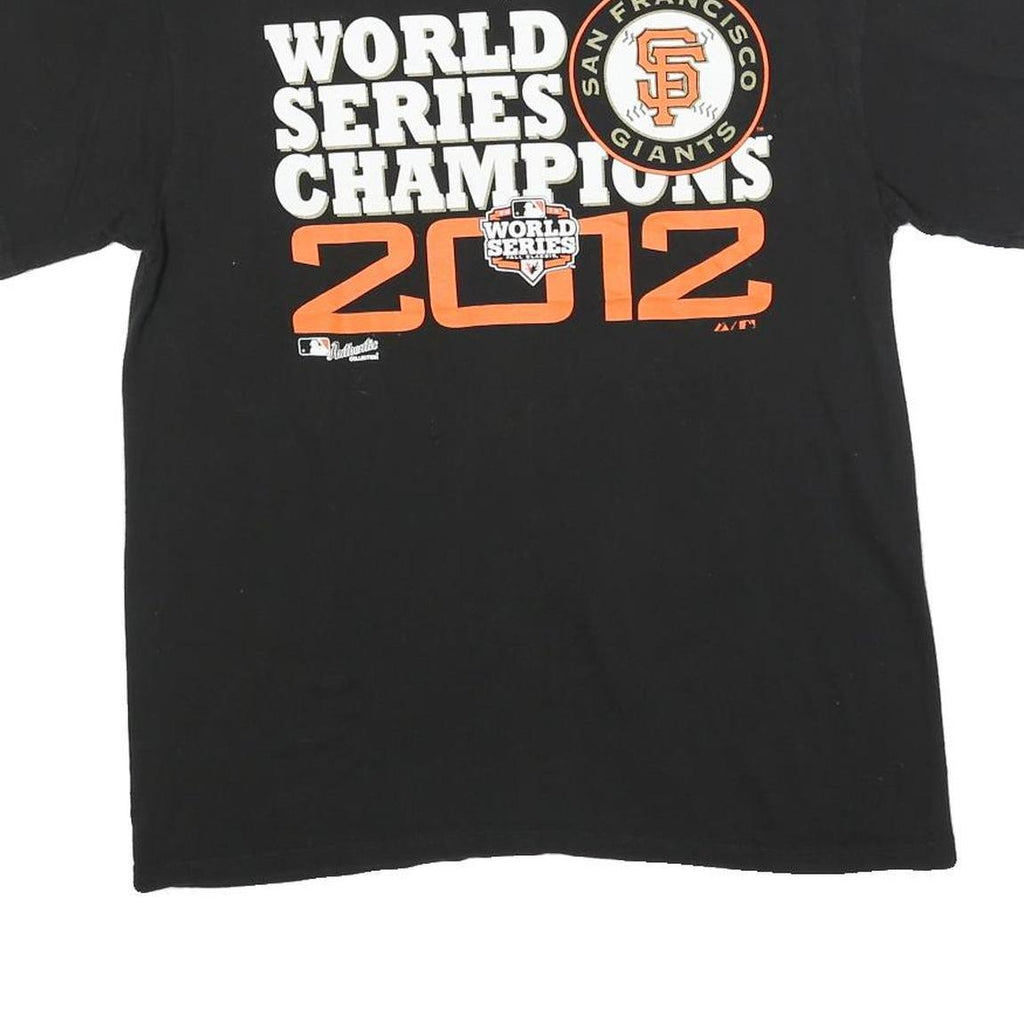 MAJESTIC Mens Black San Francisco Giants World Series Champions 2012 T-Shirt L