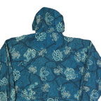 NASTY Mens Blue Crazy Pattern Outdoor Jacket L Polyester Blend Woven Hooded Zip