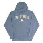 BLUE84 Mens Blue Lake Almanor California Pullover Hoodie L Casual Cotton