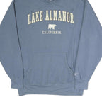 BLUE84 Mens Blue Lake Almanor California Pullover Hoodie L Casual Cotton