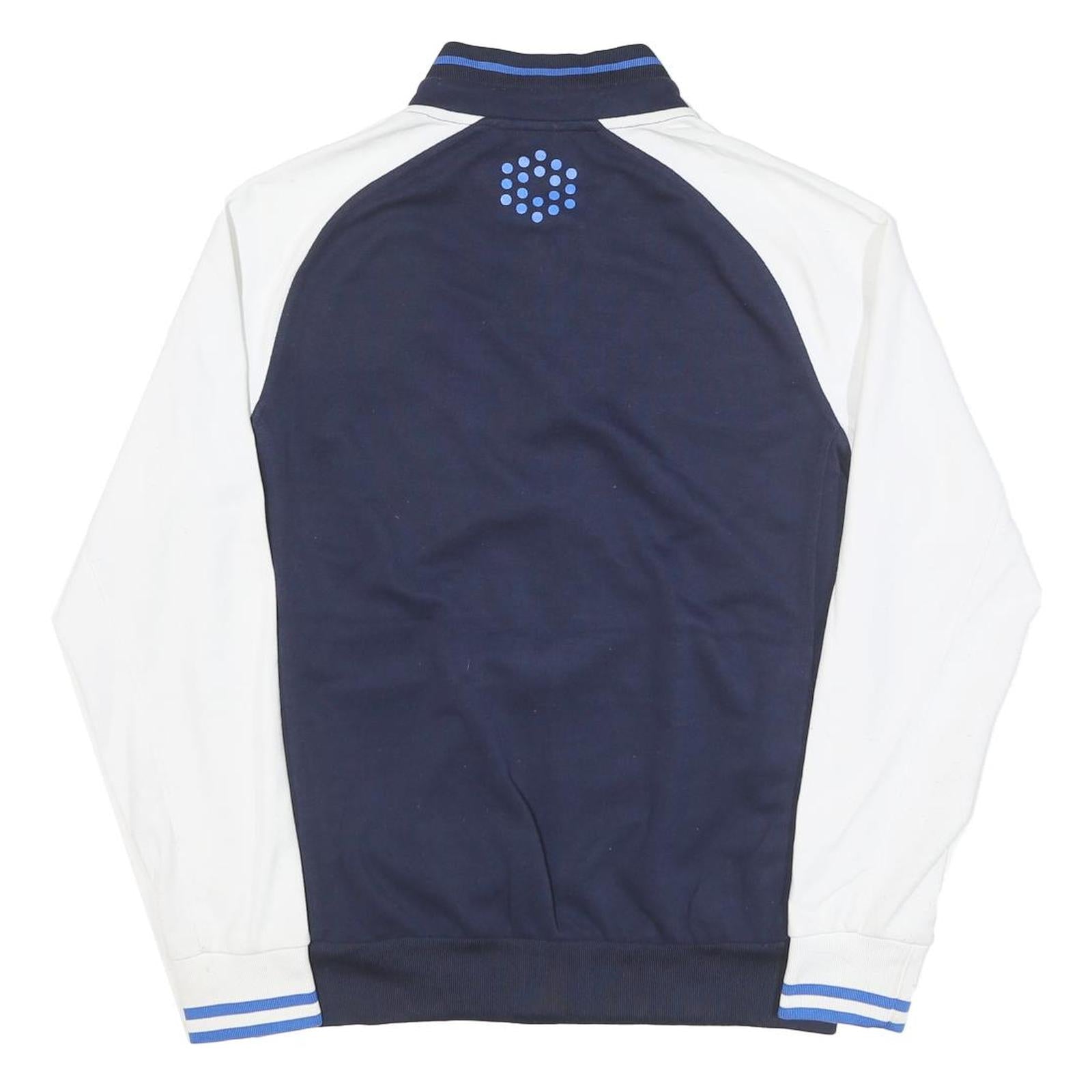 PUMA Mens Navy & White Track Jacket M Polyester Blend Plain Zip Sports