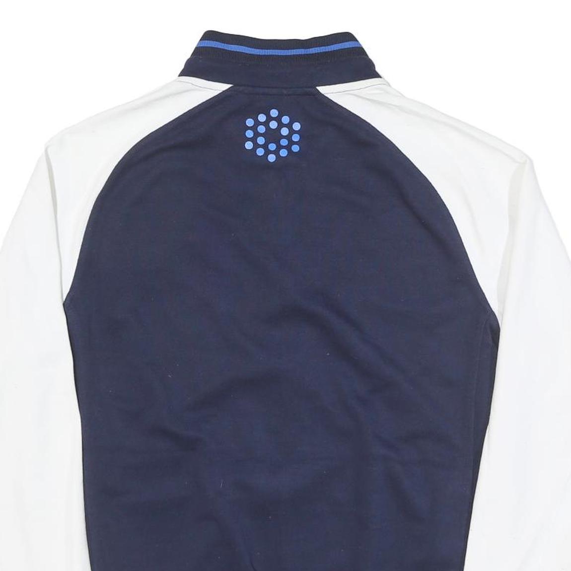 PUMA Mens Navy & White Track Jacket M Polyester Blend Plain Zip Sports