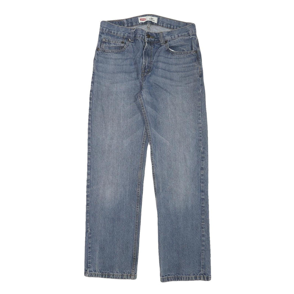 LEVI'S 505 Mens Jeans Blue Regular Straight Denim Medium W30 L30 Classic Fit Zip