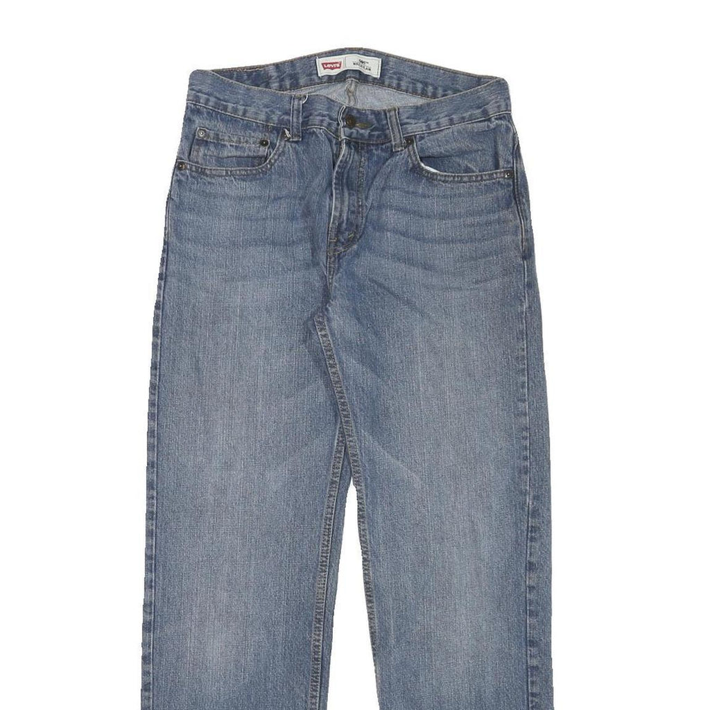 LEVI'S 505 Mens Jeans Blue Regular Straight Denim Medium W30 L30 Classic Fit Zip