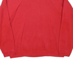 TULTEX Mens Red Crew Neck L Cotton Blend Sweatshirt Plain Pullover Casual