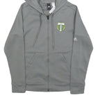 ADIDAS Mens Grey Portland Timbers Football Hoodie S Zip-Up Sportswear