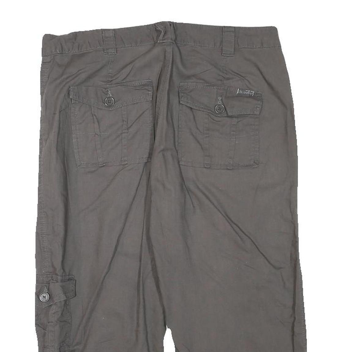 UNION BAY Womens Grey Casual Cargo Cotton Blend Shorts L W31 Pocketed