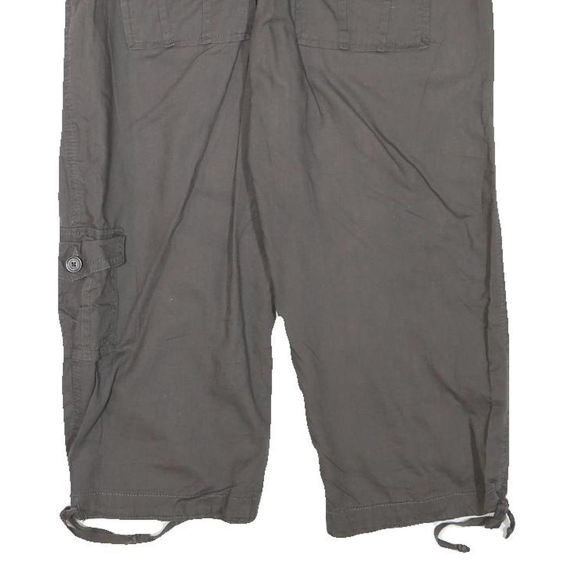 UNION BAY Womens Grey Casual Cargo Cotton Blend Shorts L W31 Pocketed