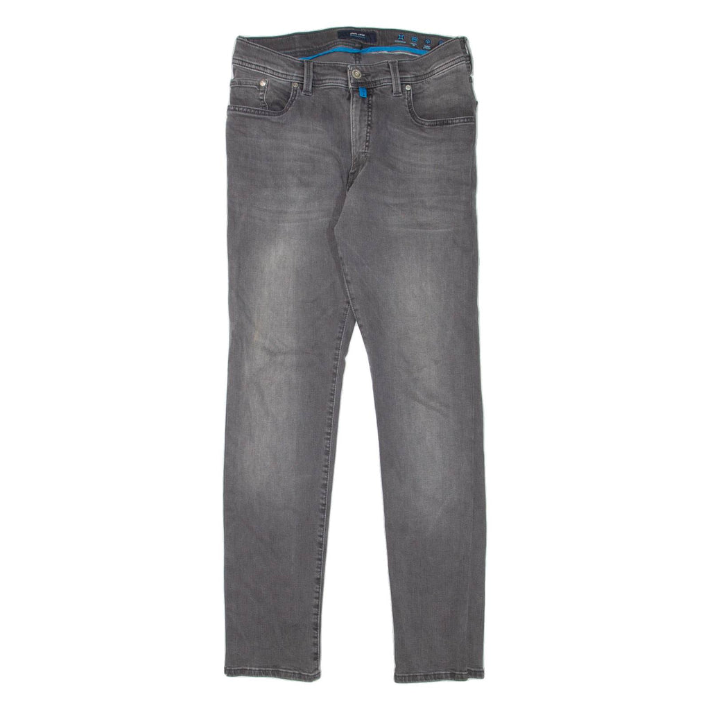 PIERRE CARDIN Mens Jeans Grey Slim Skinny Stone Wash W30 L31