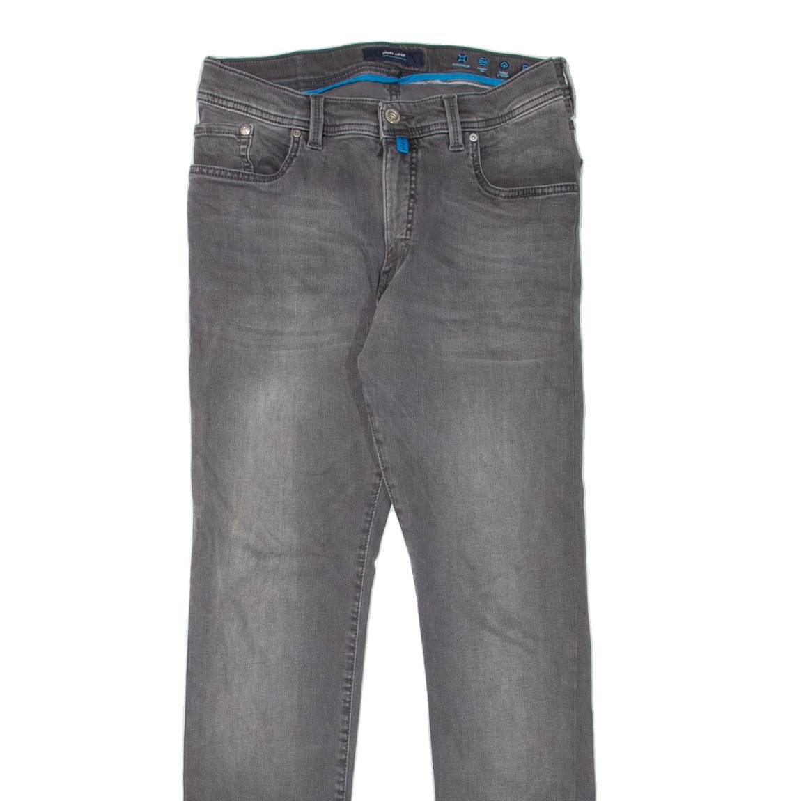 PIERRE CARDIN Mens Jeans Grey Slim Skinny Stone Wash W30 L31
