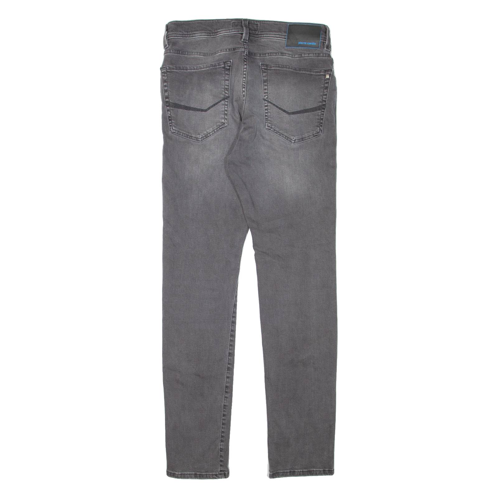 PIERRE CARDIN Mens Jeans Grey Slim Skinny Stone Wash W30 L31