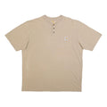 CARHARTT Mens Beige Henley T-Shirt XL Short Sleeve Crew Neck Pocket