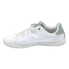 LACOSTE Mens Lace-Up Trainers White Green Leather UK 7.5 Casual Comfort