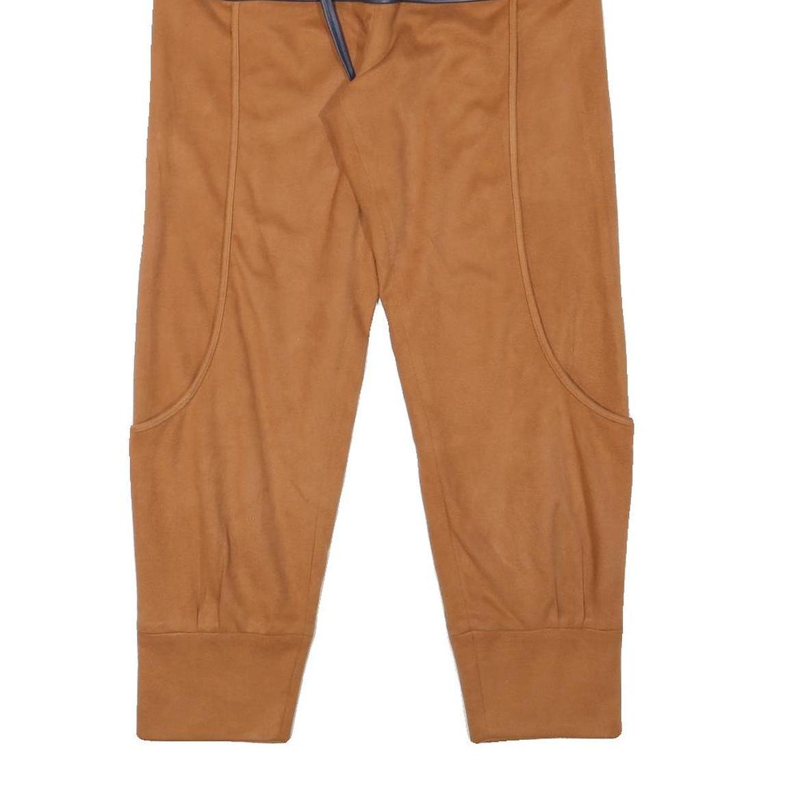 Womens Joggers Brown & Black Regular Tapered M W30 L26 Drawstring Waist