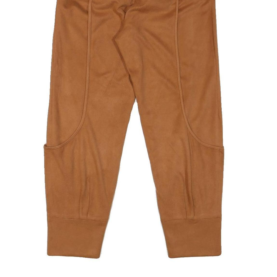 Womens Joggers Brown & Black Regular Tapered M W30 L26 Drawstring Waist