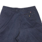 TOMMY HILFIGER Mens Shorts Navy Blue Cargo Plain L W34 Casual Cotton Blend