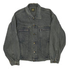 LEE Mens Grey Button Denim Jacket L Cotton Blend Classic Fit Casual