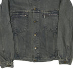 LEE Mens Grey Button Denim Jacket L Cotton Blend Classic Fit Casual