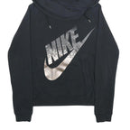 NIKE Womens Black Hoodie S Cotton Blend Pullover Hooded Sweatshirt