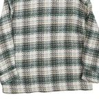 ZARA Womens Green & Cream Checked Button Jacket XS Cotton Blend Woven Stylish