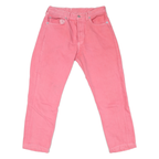 Womens Regular Fit Pink Cotton Blend Jeans W28 L25 Button Closure Stylish