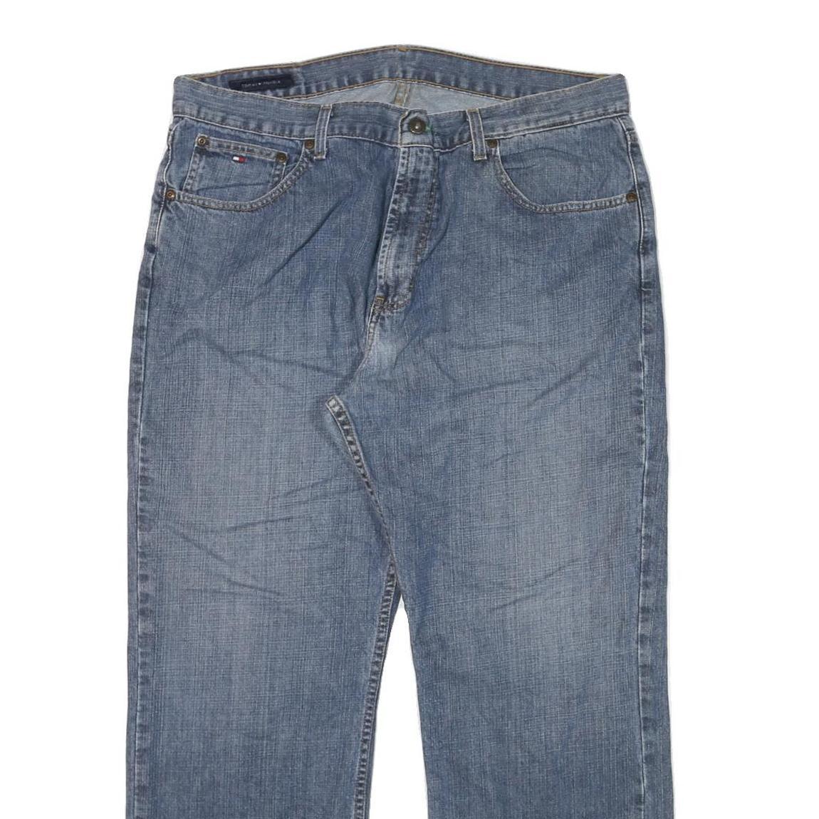 TOMMY HILFIGER Mens Jeans Blue Relaxed Straight Denim Medium W36 L30 Classic