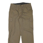 LION APPAREL Womens Cotton Blend Beige Relaxed Straight Trousers W31 L30 Cargo