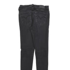 LEVI'S 710 Womens Black Slim Skinny Denim Medium W26 L30 Stretch Cotton Blend