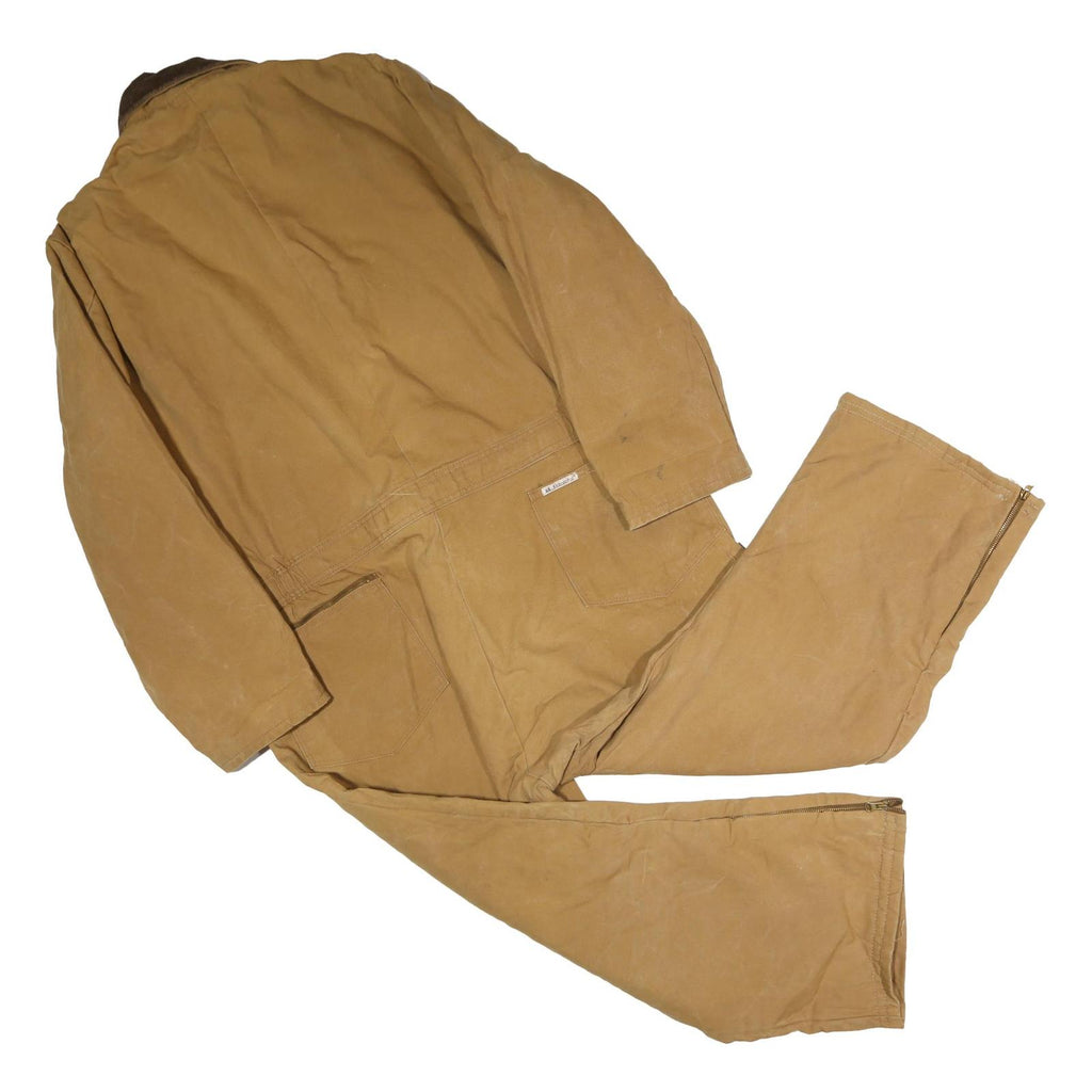 WALLS Mens Beige Cotton Blend Relaxed Dungarees Lined 3XL W48 L27 Workwear