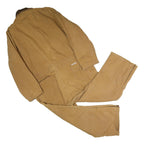 WALLS Mens Beige Cotton Blend Relaxed Dungarees Lined 3XL W48 L27 Workwear