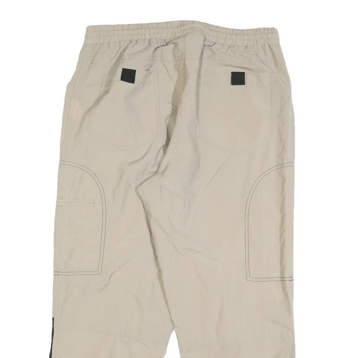 JACK WOLFSKIN Mens Polyester Beige & Black Regular Tapered Trousers W32 L25