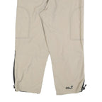 JACK WOLFSKIN Mens Polyester Beige & Black Regular Tapered Trousers W32 L25