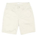 LEE Womens Cream Cotton Blend Casual Shorts M W28 Stylish Comfort