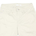 LEE Womens Cream Cotton Blend Casual Shorts M W28 Stylish Comfort