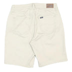 LEE Womens Cream Cotton Blend Casual Shorts M W28 Stylish Comfort