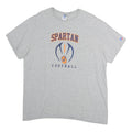 RUSSELL ATHLETIC Mens Grey Spartan Football Graphic T-Shirt XL Short Sleeve Crew