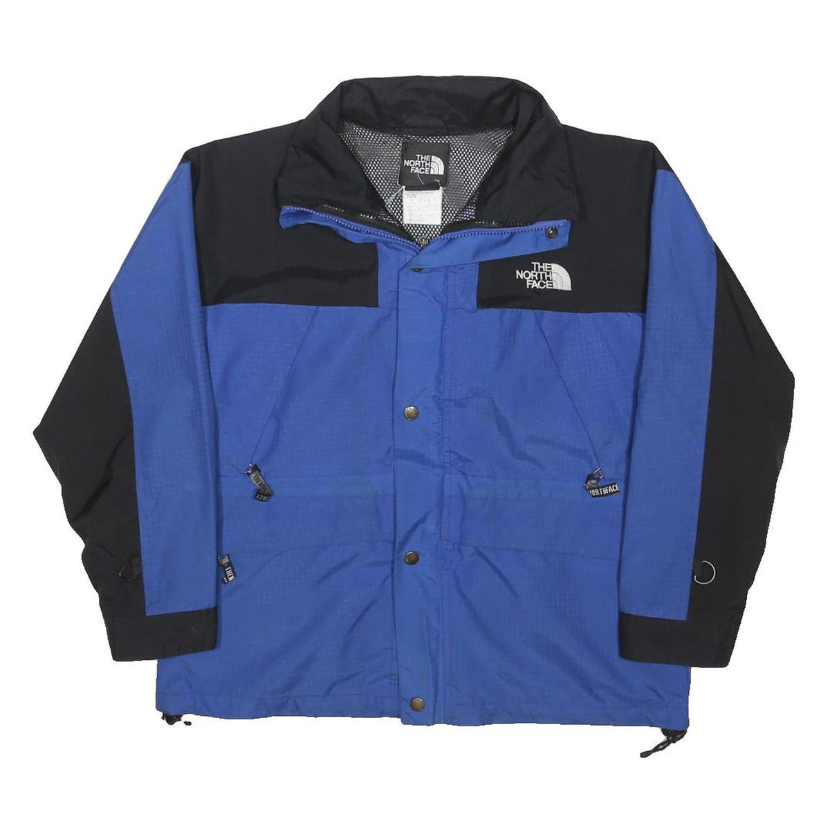 THE NORTH FACE Boys Blue & Black Outdoor Jacket XL Polyester Blend Zip Plain