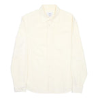 ARMANI EXCHANGE Mens Cream Shirt L Cotton Classic Button Front Long Sleeve