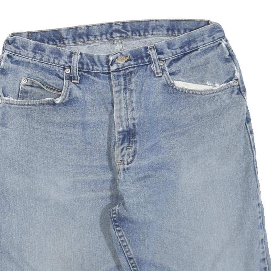 WRANGLER Mens Denim Blue Casual Shorts L W36 Cotton Blend Relaxed Fit