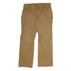 DICKIES Mens Cotton Blend Khaki Regular Fit Straight Leg Trousers W36 L28