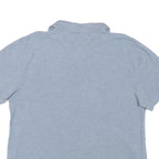 TOMMY HILFIGER Mens Blue Short Sleeve Plain Polo Shirt XL Classic Cotton Blend