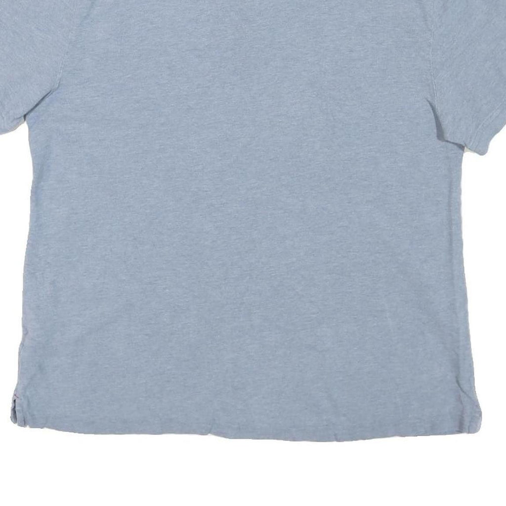 TOMMY HILFIGER Mens Blue Short Sleeve Plain Polo Shirt XL Classic Cotton Blend