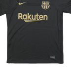 NIKE Mens Black Barcelona Football Shirt M Short Sleeve V-Neck Sportswear