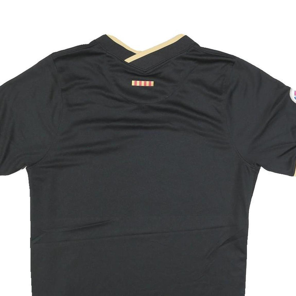 NIKE Mens Black Barcelona Football Shirt M Short Sleeve V-Neck Sportswear