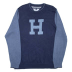 TOMMY HILFIGER Mens Jumper Blue Chunky Knit XL